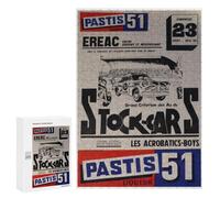Rompecabezas 300 PCS Para Adultos Grand Criterium Stock Cars Pastis 51 Ereac Nantes 23 Aout 1960s Rompecabezas Para Adultos Juegos Divertidos Vacaciones En Casa Matar El Tiempo Para Cumpleaños, Navida