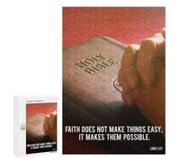 Rompecabezas 300 PCS para Adultos Holy Bible Quote Rompecabezas para Adultos Juego De Ingenio Regalo De Cumpleaños Ayuda A Ejercitar El Cerebro 300 PCS