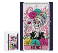 Rompecabezas 300 PCS para Adultos Hot Mess Tarot Card Illustration Rompecabezas para Adultos Juguete Decoración De Pared Decoración del Hogar para Cumpleaños, Navidad 300 PCS