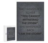 Rompecabezas 300 PCS para Adultos I Am The Storm Girl Power Rompecabezas para Adultos Juego De Ingenio Una Obra De Arte Diversión En Casa Actividades, 300 PCS