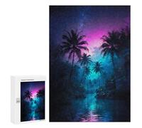 Rompecabezas 300 PCS para Adultos Island Sunset Serenade Rompecabezas para Adultos Juguete Decoración De Pared Decoración Perfecta Regalos para Reducir El Estrés 300 PCS