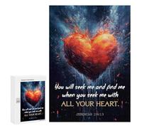 Rompecabezas 300 PCS para Adultos Jeremiah Bible Verse Rompecabezas para Adultos Juegos Relajantes Corte De Precisión Oferta como Regalo para Toda La Familia 300 PCS