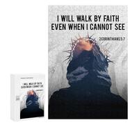 Rompecabezas 300 PCS para Adultos Jesus I Will Walk Rompecabezas para Adultos Juguete Decoración De Pared Decoración Perfecta Regalos para Reducir El Estrés 300 PCS