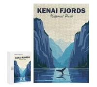 Rompecabezas 300 PCS para Adultos Kenai Fjords National Park Rompecabezas para Adultos Juguete Decoración De Pared Mejora La Memoria Regalo De Cumpleaños, Regalos, 300 PCS