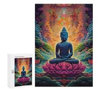 Rompecabezas 300 PCS para Adultos Lotus Serenity A Spiritual Journey Rompecabezas para Adultos Juegos Relajantes Decoración Perfecta como Regalo para Toda La Familia 300 PCS