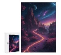 Rompecabezas 300 PCS para Adultos Magical Night Pathway Rompecabezas para Adultos Juguete Decoración De Pared Decoración Perfecta Regalos para Reducir El Estrés 300 PCS