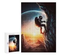 Rompecabezas 300 PCS para Adultos Man Climbing Mountain Rompecabezas para Adultos Juegos Relajantes Corte De Precisión Oferta como Regalo para Toda La Familia 300 PCS