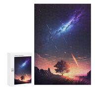 Rompecabezas 300 PCS para Adultos Meteor Showers Landscape Rompecabezas para Adultos Juegos Divertidos Vacaciones En Casa Matar El Tiempo para Cumpleaños, Navidad 300 PCS