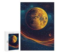 Rompecabezas 300 PCS para Adultos Moonlit Cosmic Journey Rompecabezas Juguetes Antiestrés para La Diversión Familiar Oferta como Regalos para Toda La Familia 300 PCS