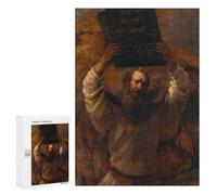 Rompecabezas 300 PCS para Adultos Moses and The Commandments Rompecabezas para Adultos Juegos Divertidos Vacaciones En Casa Matar El Tiempo para Cumpleaños, Navidad 300 PCS