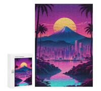 Rompecabezas 300 PCS para Adultos Mountain and City Retro Rompecabezas para Adultos Juguete Decoración De Pared Decoración Perfecta Regalos para Reducir El Estrés 300 PCS