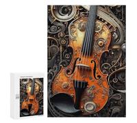Rompecabezas 300 PCS para Adultos Musical Violin Rompecabezas para Adultos Juguete Decoración De Pared Mejora La Memoria Regalo De Cumpleaños, Regalos, 300 PCS