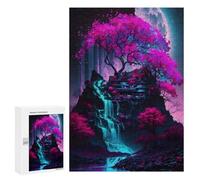 Rompecabezas 300 PCS para Adultos Mystical Nature Neon Tree Rompecabezas para Adultos Juegos Relajantes Corte De Precisión Oferta como Regalo para Toda La Familia 300 PCS
