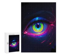 Rompecabezas 300 PCS para Adultos Neon Eye Art Rompecabezas para Adultos Juegos Familiares Carrera De Velocidad Manual Regalos para Amigos Y Familiares 300 PCS