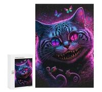 Rompecabezas 300 PCS para Adultos Neon Fantasy Cat Artwork Rompecabezas para Adultos Juguete Decoración De Pared Decoración Perfecta Regalos para Reducir El Estrés 300 PCS