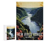 Rompecabezas 300 PCS para Adultos New River Gorge National Park Rompecabezas para Adultos Juguete Decoración De Pared Mejora La Memoria Regalo De Cumpleaños, Regalos, 300 PCS