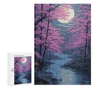 Rompecabezas 300 PCS para Adultos Night Japanese Painting Rompecabezas para Adultos Juegos Relajantes Corte De Precisión Oferta como Regalo para Toda La Familia 300 PCS