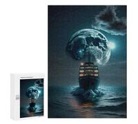 Rompecabezas 300 PCS para Adultos Night Voyage Under The Moon Rompecabezas para Adultos Juego De Ingenio Regalo De Cumpleaños Ayuda A Ejercitar El Cerebro 300 PCS