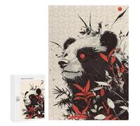 Rompecabezas 300 PCS para Adultos Panda Bear Red Eyes Rompecabezas para Adultos Juego De Ingenio Regalo De Cumpleaños Ayuda A Ejercitar El Cerebro 300 PCS
