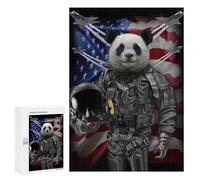 Rompecabezas 300 PCS para Adultos Panda Jet Fighter Pilot Rompecabezas para Adultos Juguete Decoración De Pared Decoración Perfecta Regalos para Reducir El Estrés 300 PCS