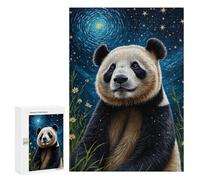 Rompecabezas 300 PCS para Adultos Panda Starry Night Rompecabezas para Adolescentes Juguete Decoración De Pared Decoración Desafiante De Completar 300 PCS
