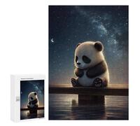 Rompecabezas 300 PCS para Adultos Panda Under The Stars Rompecabezas para Adultos Juguete Decoración De Pared Decoración Perfecta Regalos para Reducir El Estrés 300 PCS
