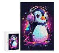 Rompecabezas 300 PCS para Adultos Penguin Music Rompecabezas para Adultos Juego De Ingenio Regalo De Cumpleaños Ayuda A Ejercitar El Cerebro 300 PCS