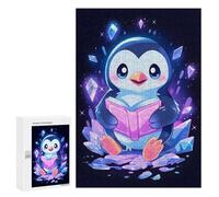 Rompecabezas 300 PCS para Adultos Penguin Reading A Book Rompecabezas para Adultos Juegos Relajantes Corte De Precisión Oferta como Regalo para Toda La Familia 300 PCS