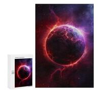 Rompecabezas 300 PCS para Adultos Red Lightning Planet Rompecabezas para Adultos Juegos Divertidos Vacaciones En Casa Matar El Tiempo para Cumpleaños, Navidad 300 PCS