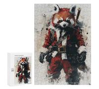Rompecabezas 300 PCS para Adultos Red Panda Santa Claus Rompecabezas Juego Familiar Difícil Oferta Difícil como Regalo para Toda La Familia 300 PCS