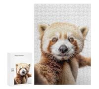 Rompecabezas 300 PCS para Adultos Red Panda Selfie Rompecabezas para Adultos Juegos Divertidos Vacaciones En Casa Matar El Tiempo para Cumpleaños, Navidad 300 PCS