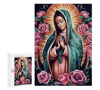 Rompecabezas 300 PCS para Adultos Religion Poster2 Guadalupe Rompecabezas para Adultos Juegos Familiares Carrera De Velocidad Manual Regalos para Amigos Y Familiares 300 PCS