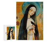 Rompecabezas 300 PCS para Adultos Saint Clare of Assisi Rompecabezas para Adultos Juegos Familiares Carrera De Velocidad Manual Regalos para Amigos Y Familiares 300 PCS
