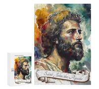 Rompecabezas 300 PCS para Adultos Saint John The Apostle Rompecabezas para Adultos Juegos Relajantes Corte De Precisión Oferta como Regalo para Toda La Familia 300 PCS