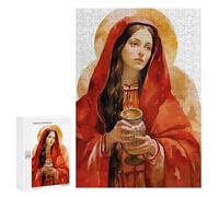Rompecabezas 300 PCS para Adultos Saint Mary Magdalene Divine Feminine Painting Rompecabezas para Adultos Juegos Divertidos Vacaciones En Casa Matar El Tiempo para Cumpleaños, Navidad 300 PCS