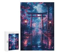 Rompecabezas 300 PCS para Adultos Sakura Torii Gate Rompecabezas para Adultos Juguete Decoración De Pared Decoración Perfecta Regalos para Reducir El Estrés 300 PCS