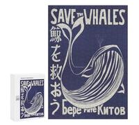 Rompecabezas 300 PCS para Adultos Save The Whales Nautical Rompecabezas para Adultos Juguete Decoración De Pared Decoración del Hogar para Cumpleaños, Navidad 300 PCS