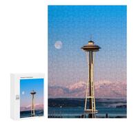 Rompecabezas 300 PCS para Adultos Seattle USA City Travel Rompecabezas para Adultos Juguetes De Bricolaje Pero Divertidos Y Humorísticos para Cumpleaños, Navidad 300 PCS