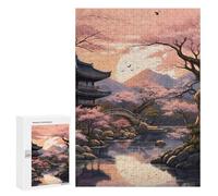 Rompecabezas 300 PCS para Adultos Serenity in Sakura Blossom Rompecabezas para Adultos Juguete Decoración De Pared Mejora La Memoria Regalo De Cumpleaños, Regalos, 300 PCS