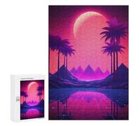 Rompecabezas 300 PCS para Adultos Shining Ascents Synthwave Rompecabezas para Adultos Juegos Familiares Carrera De Velocidad Manual Regalos para Amigos Y Familiares 300 PCS