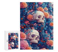 Rompecabezas 300 PCS para Adultos Skulls & Roses Rompecabezas para Adultos Juegos Familiares Carrera De Velocidad Manual Regalos para Amigos Y Familiares 300 PCS