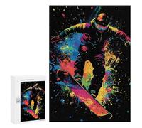 Rompecabezas 300 PCS para Adultos Snowboarder in Action Rompecabezas para Adultos Juguetes De Bricolaje Pero Divertidos Y Humorísticos para Cumpleaños, Navidad 300 PCS