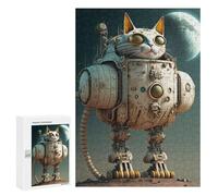 Rompecabezas 300 PCS para Adultos Space Cat Robot Adventure Rompecabezas para Adultos Juego De Ingenio Regalo De Cumpleaños Ayuda A Ejercitar El Cerebro 300 PCS