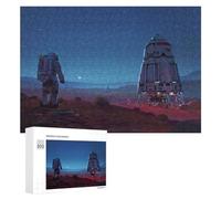 Rompecabezas 300 PCS para Adultos Space Exploration Astronaut and Rocket on Mars Rompecabezas para Adultos Juegos Relajantes Decoración Perfecta como Regalo para Toda La Familia 300 PCS