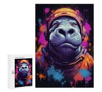 Rompecabezas 300 PCS para Adultos Space Monkey Adventure Rompecabezas para Adultos Juego De Ingenio Una Obra De Arte Diversión En Casa Actividades, 300 PCS