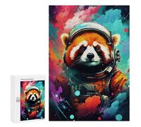 Rompecabezas 300 PCS para Adultos Space Red Panda Adventure -3 Rompecabezas Juguetes Antiestrés para La Diversión Familiar Oferta como Regalos para Toda La Familia 300 PCS