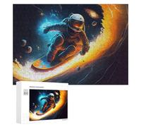 Rompecabezas 300 PCS para Adultos Space Snowboarding Adventure -2 Rompecabezas para Adultos Juguete Decoración De Pared Análisis Y Lógica Desafiante De Completar 300 PCS