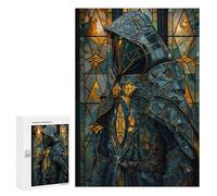 Rompecabezas 300 PCS para Adultos Stained Glass Paladin Rompecabezas para Adultos Juegos Familiares Carrera De Velocidad Manual Regalos para Amigos Y Familiares 300 PCS