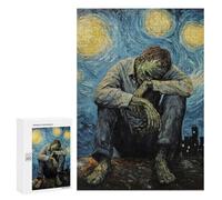 Rompecabezas 300 PCS para Adultos Starry Night Loneliness Rompecabezas para Adultos Juegos Divertidos Vacaciones En Casa Matar El Tiempo para Cumpleaños, Navidad 300 PCS