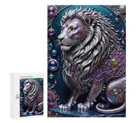 Rompecabezas 300 PCS para Adultos Steampunk Metal Lion Rompecabezas para Adultos Juguete Decoración De Pared Decoración Perfecta Regalos para Reducir El Estrés 300 PCS